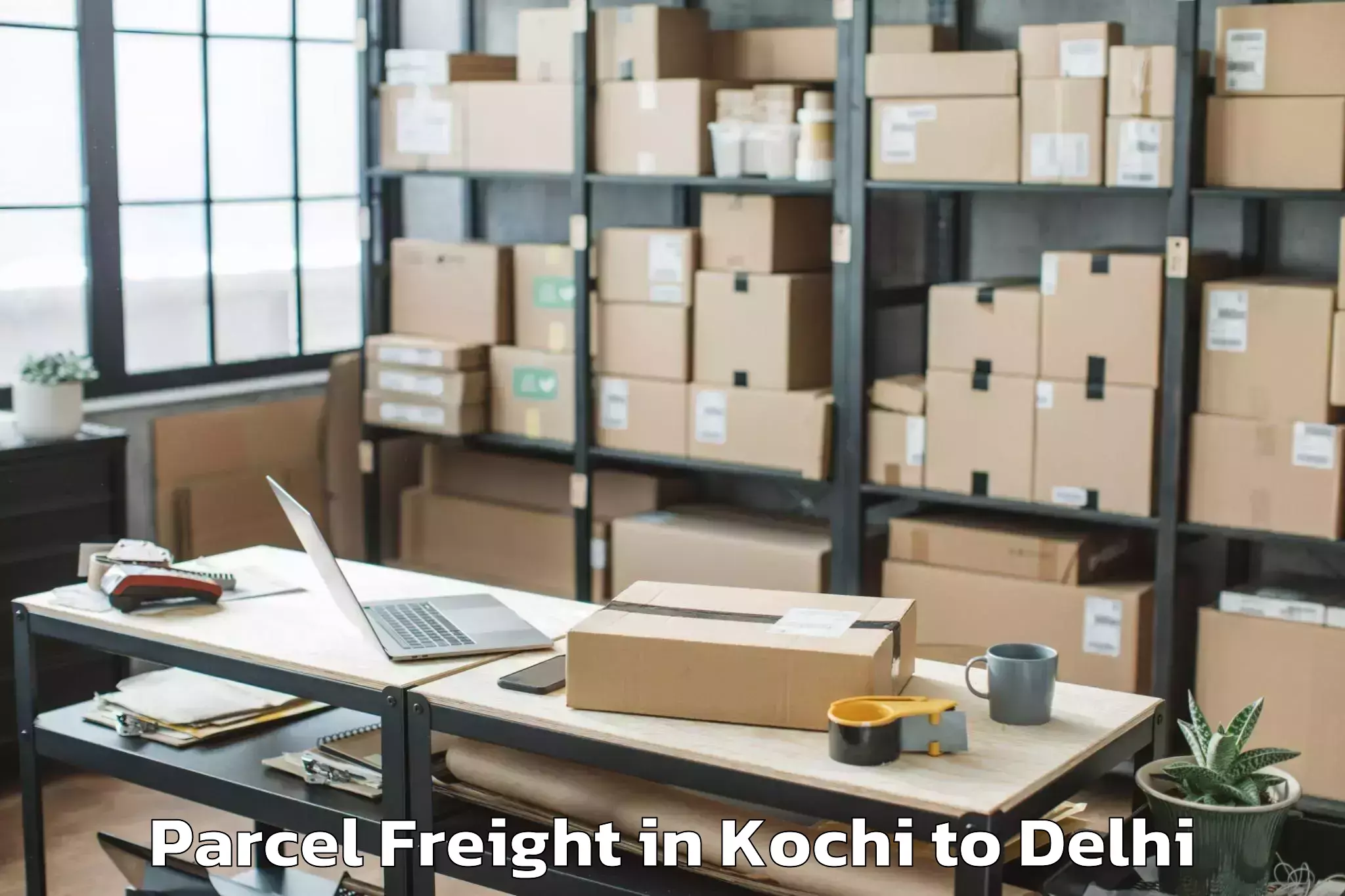 Get Kochi to East Delhi Parcel Freight